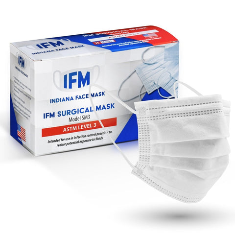 ASTM Level 3 Surgical Face Mask [25ct Box] IFM-SM3 Buy Sale Save Free Shipping KN95 Kid's CDC FDA Approved Prime Fast