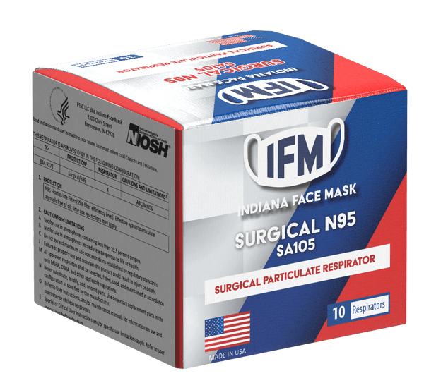 Surgical N95 Respirator [10ct] - Individually Wrapped - Indiana